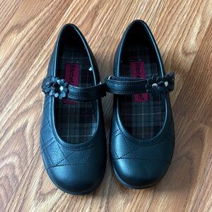 Rachel Kids Black Quilted Floral Dress Shoes